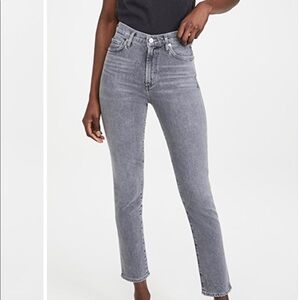 Citizens of Humanity Gray Slivermist Olivia High Rise Slim Jeans NWT